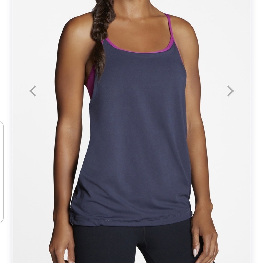 Fabletics "Norwalk" Tank Charcoal Mulberry S
